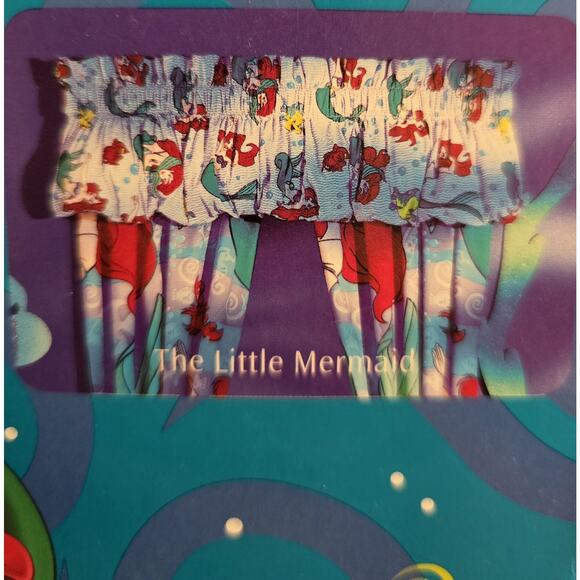 Vintage Disney's Little Mermaid Ariel Striped Blouson Valance - Picture 3 of 4
